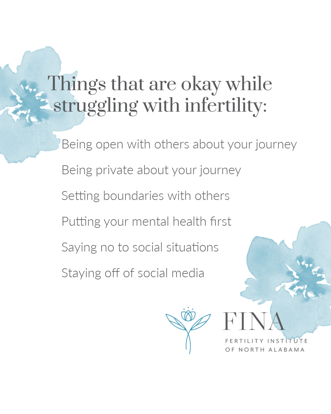 Things that are okay while struggling with infertility…